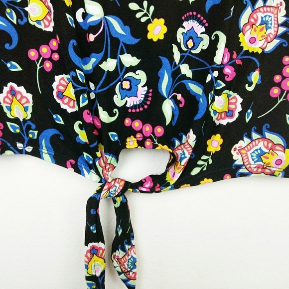 Joy Lab Sleeveless Floral Athletic Crop Tank Top - Picture 4 of 5